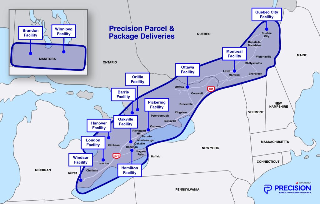 401 corridor map